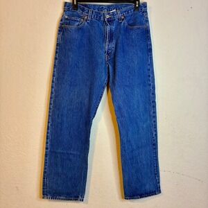 Levis 501 Original Fit Mens Jeans 36x32 Medium Wash Blue Button Fly Y2K Vintage